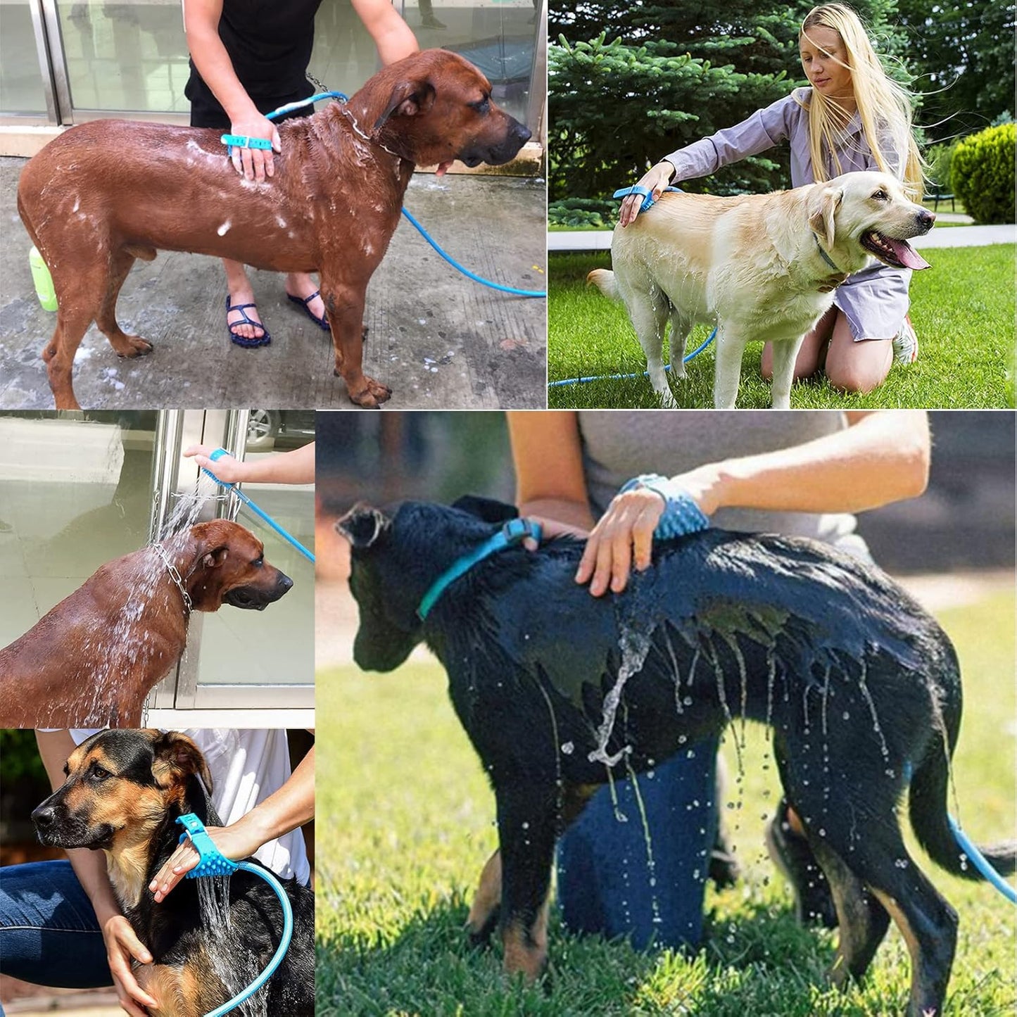 Ducha + Cepillo + Masajeador| 3 en 1  | ¡Los perros AMAN ducharse con este utensilio !